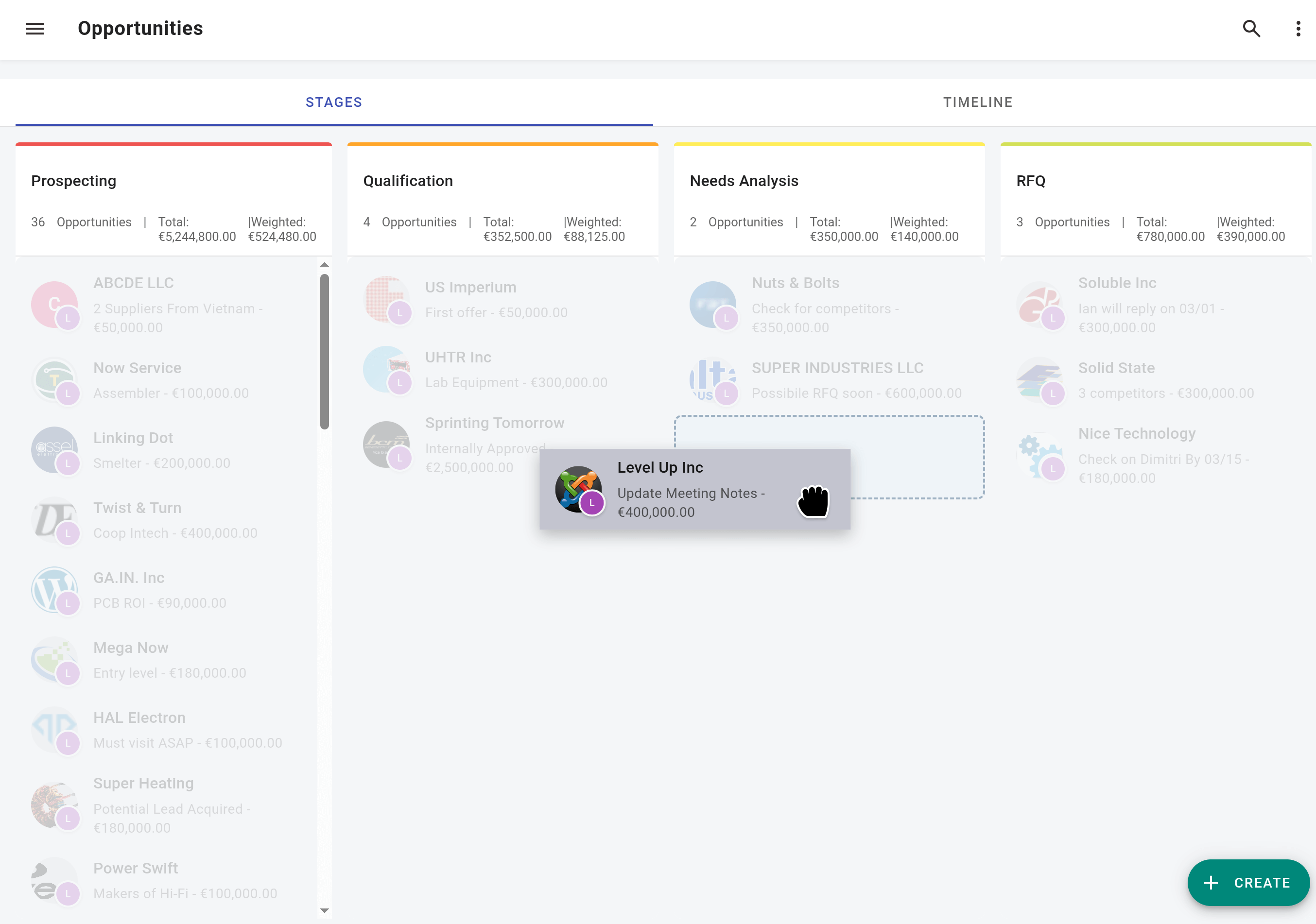 Onflexa Kanban Pipeline Desktop